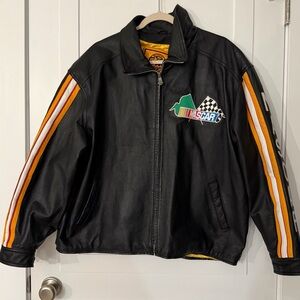 Vintage Nascar Leather Jacket G III Leather Fashions XXL